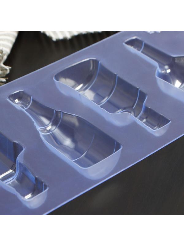 Форма для шоколада пластиковая «Алкогольный набор», 8,8×3,3×2 см, цвет прозрачный