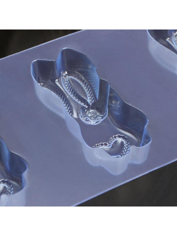 Форма для шоколада пластиковая «Семья зайчат», 9×3,9×2,3 см, 7,4×3,9×2,3 см, цвет прозрачный