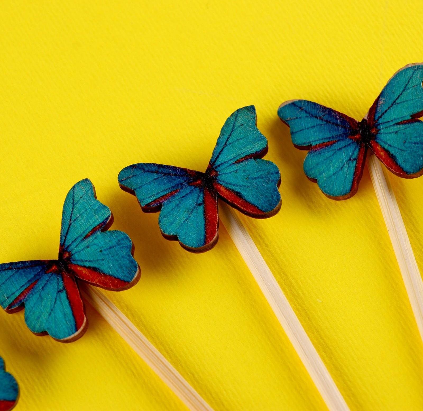 Шпажки бабочки (набор 6 шт)