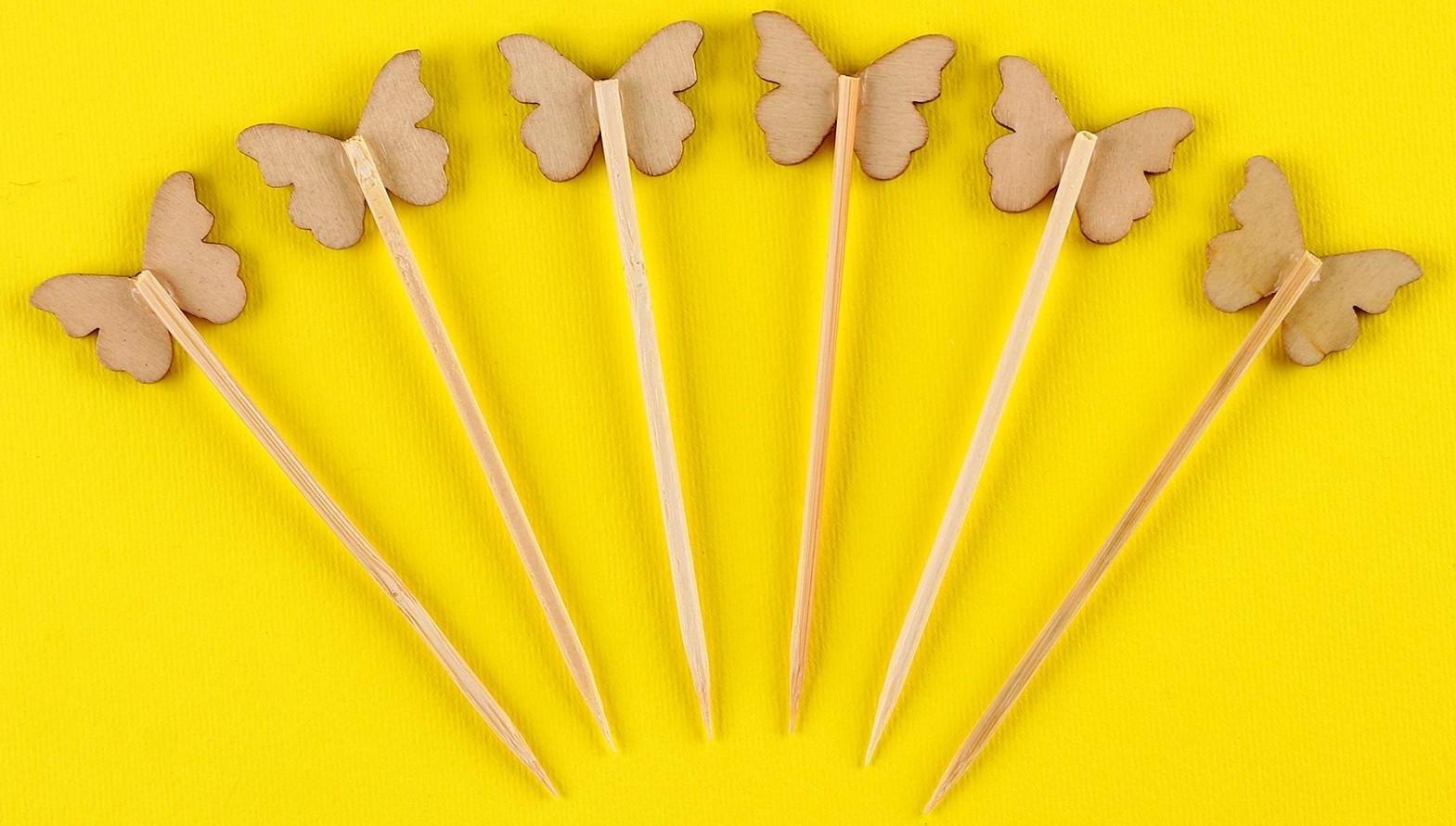 Шпажки бабочки (набор 6 шт)