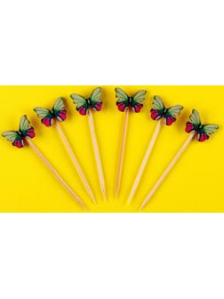 Шпажки бабочки (набор 6 шт)