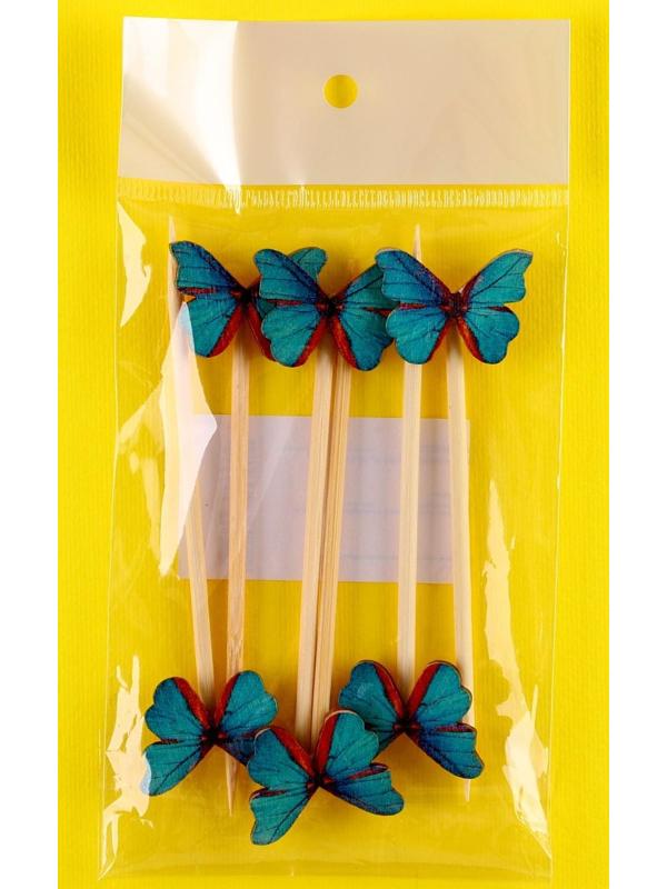 Шпажки бабочки (набор 6 шт)