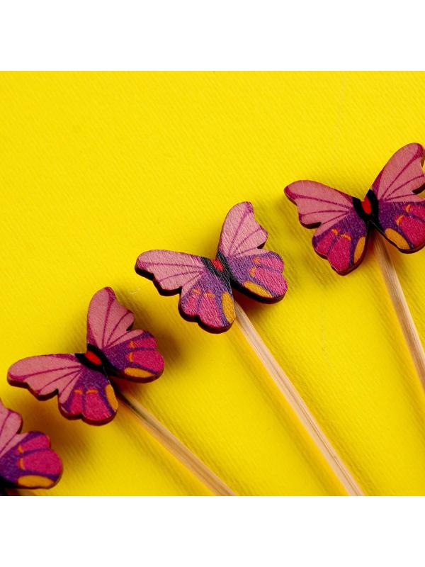 Шпажки бабочки (набор 6 шт)