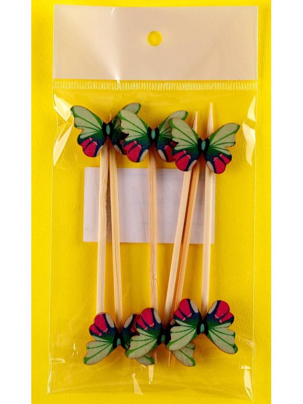 Шпажки бабочки (набор 6 шт)