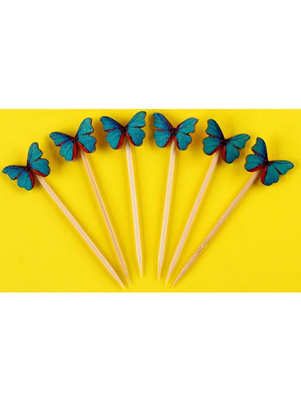 Шпажки бабочки (набор 6 шт)