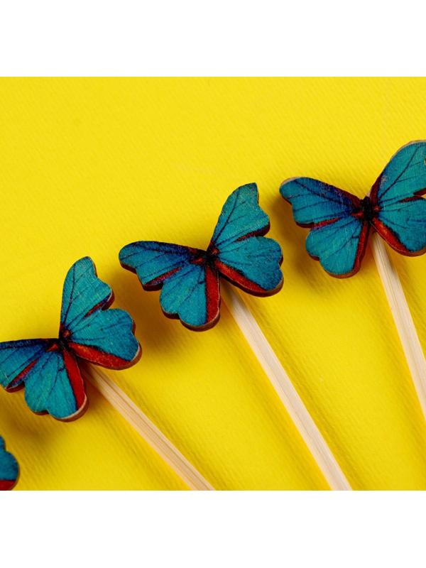 Шпажки бабочки (набор 6 шт)