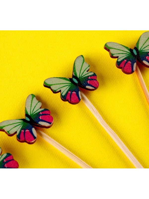 Шпажки бабочки (набор 6 шт)