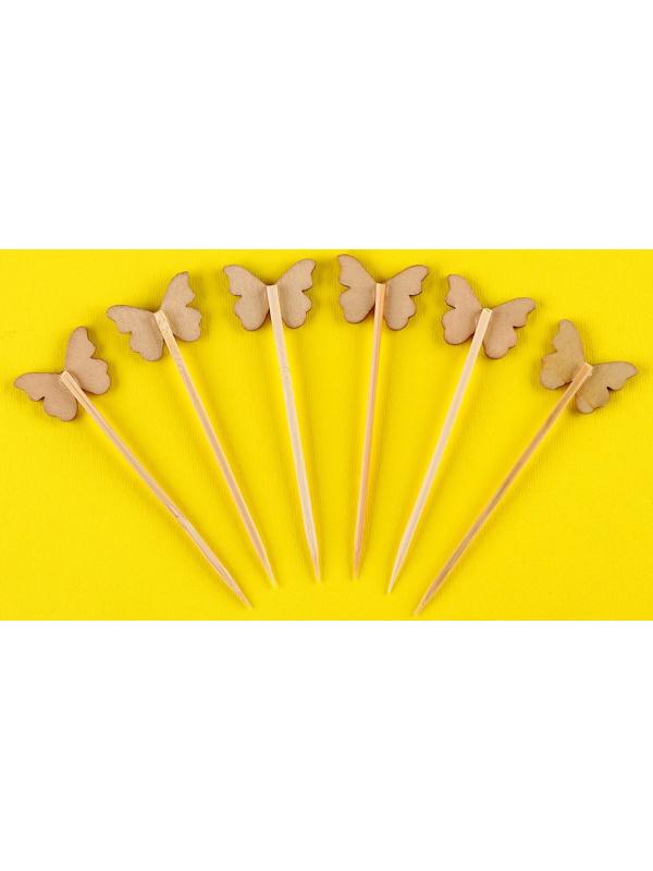 Шпажки бабочки (набор 6 шт)