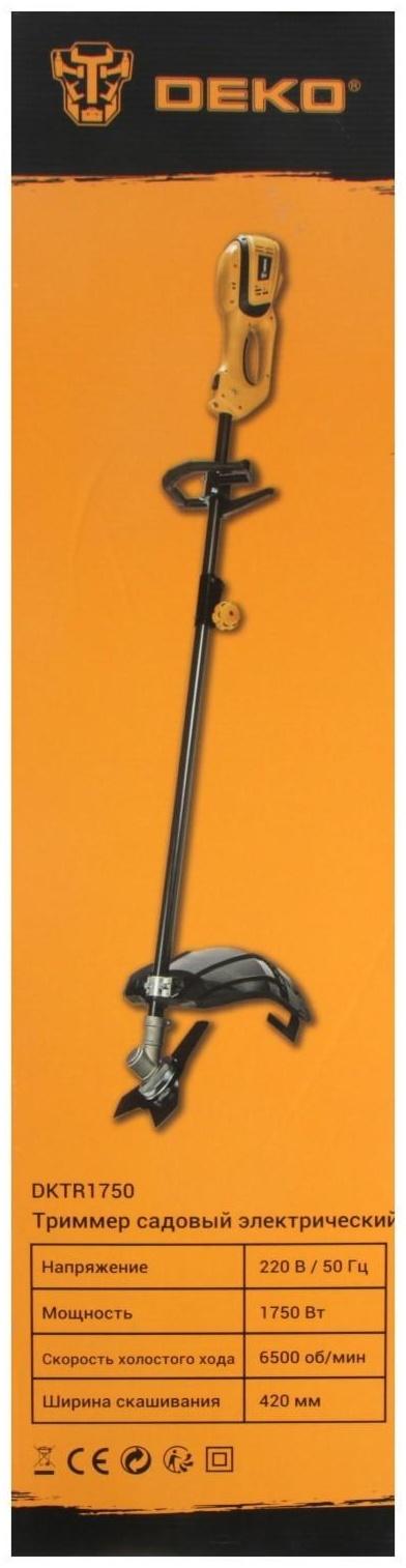 Триммер электрический DEKO DKTR1750, 220 В, 1750 Вт, 6500 об/мин, леска/нож