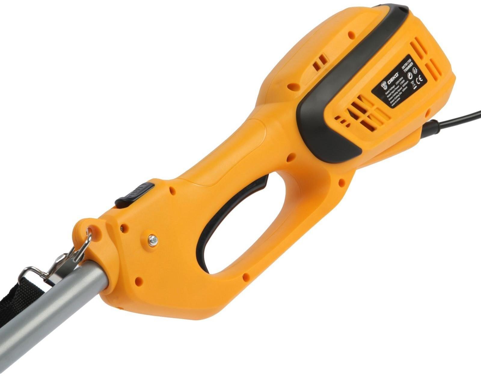 Триммер электрический DEKO DKTR1750, 220 В, 1750 Вт, 6500 об/мин, леска/нож