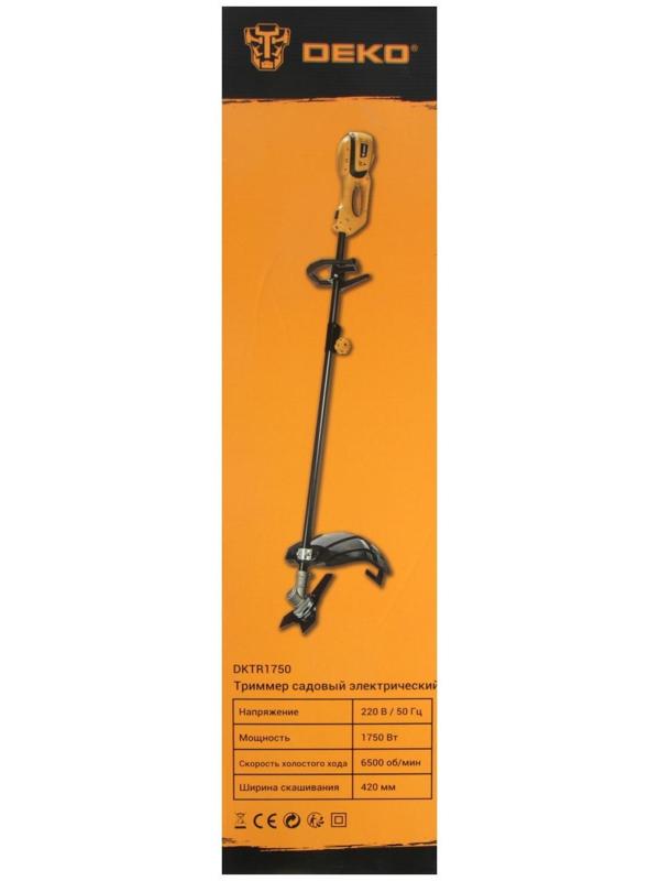 Триммер электрический DEKO DKTR1750, 220 В, 1750 Вт, 6500 об/мин, леска/нож