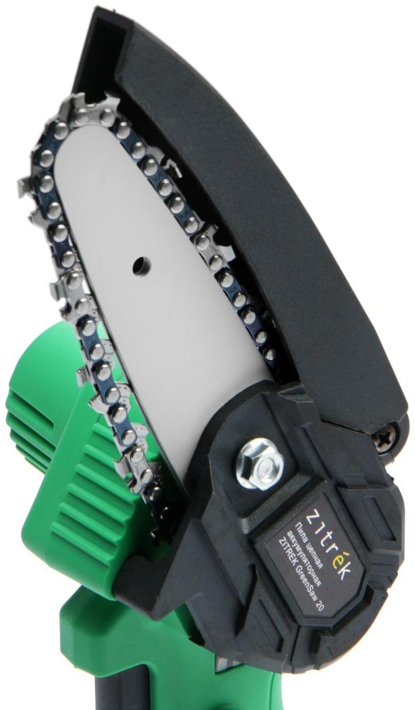 Пила цепная аккумуляторная ZITREK GreenSaw 20, 20 В, 2х1.5 Ач, шина 10 см, 5 м/с