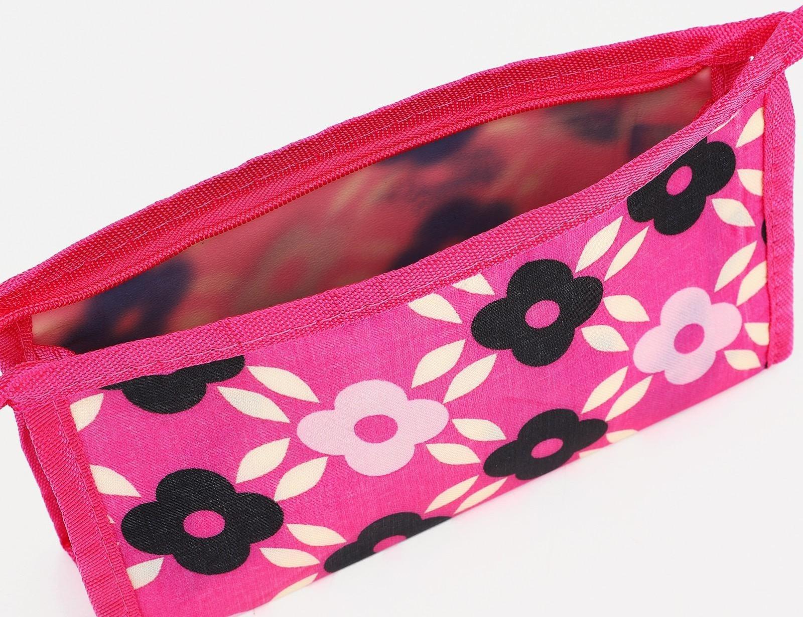 Косметичка на молнии, цвет розовый