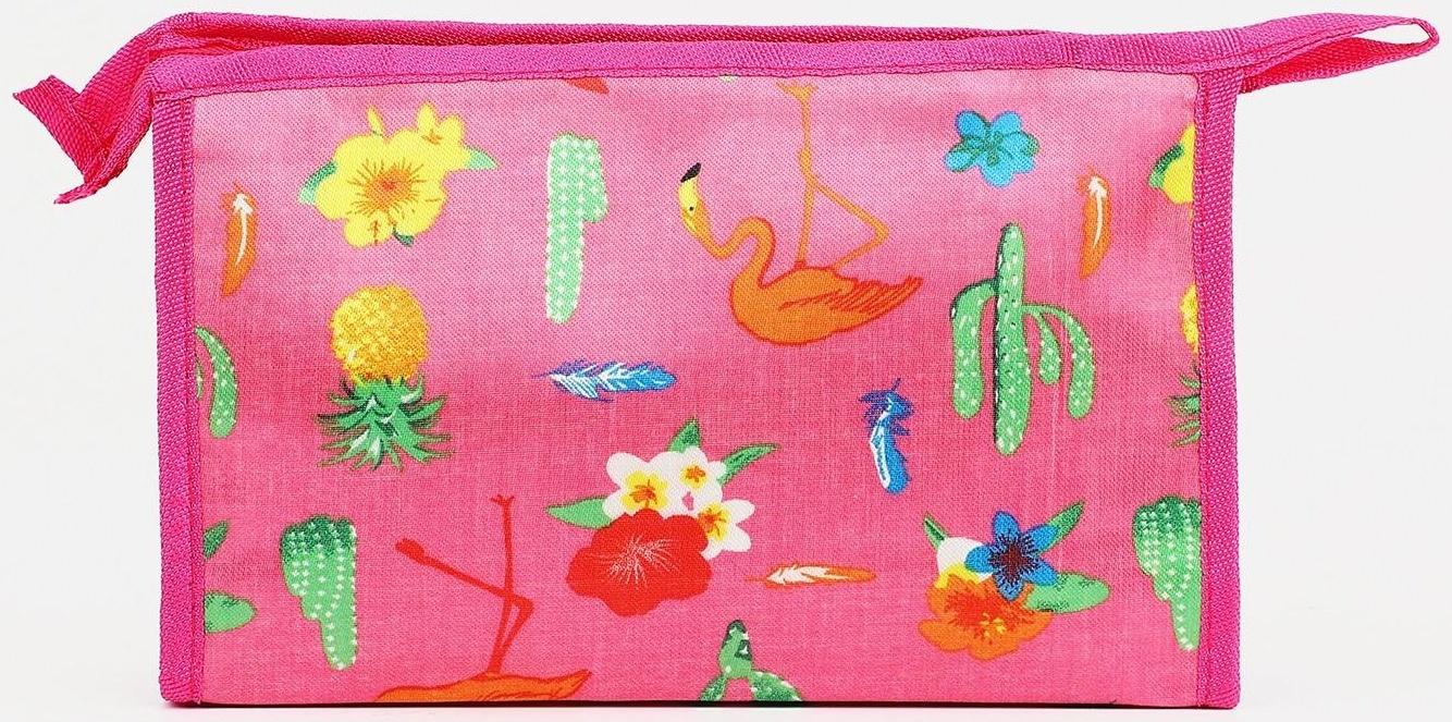 Косметичка на молнии, цвет розовый