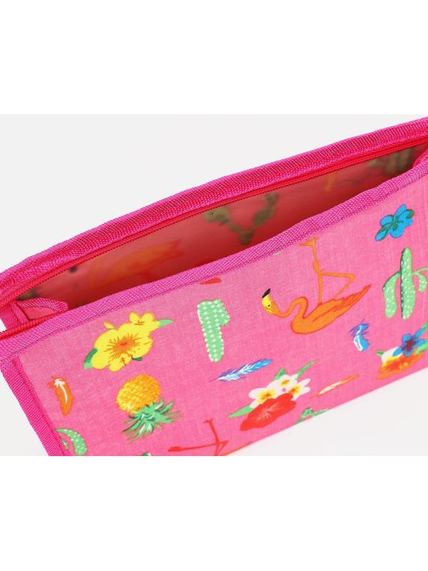 Косметичка на молнии, цвет розовый