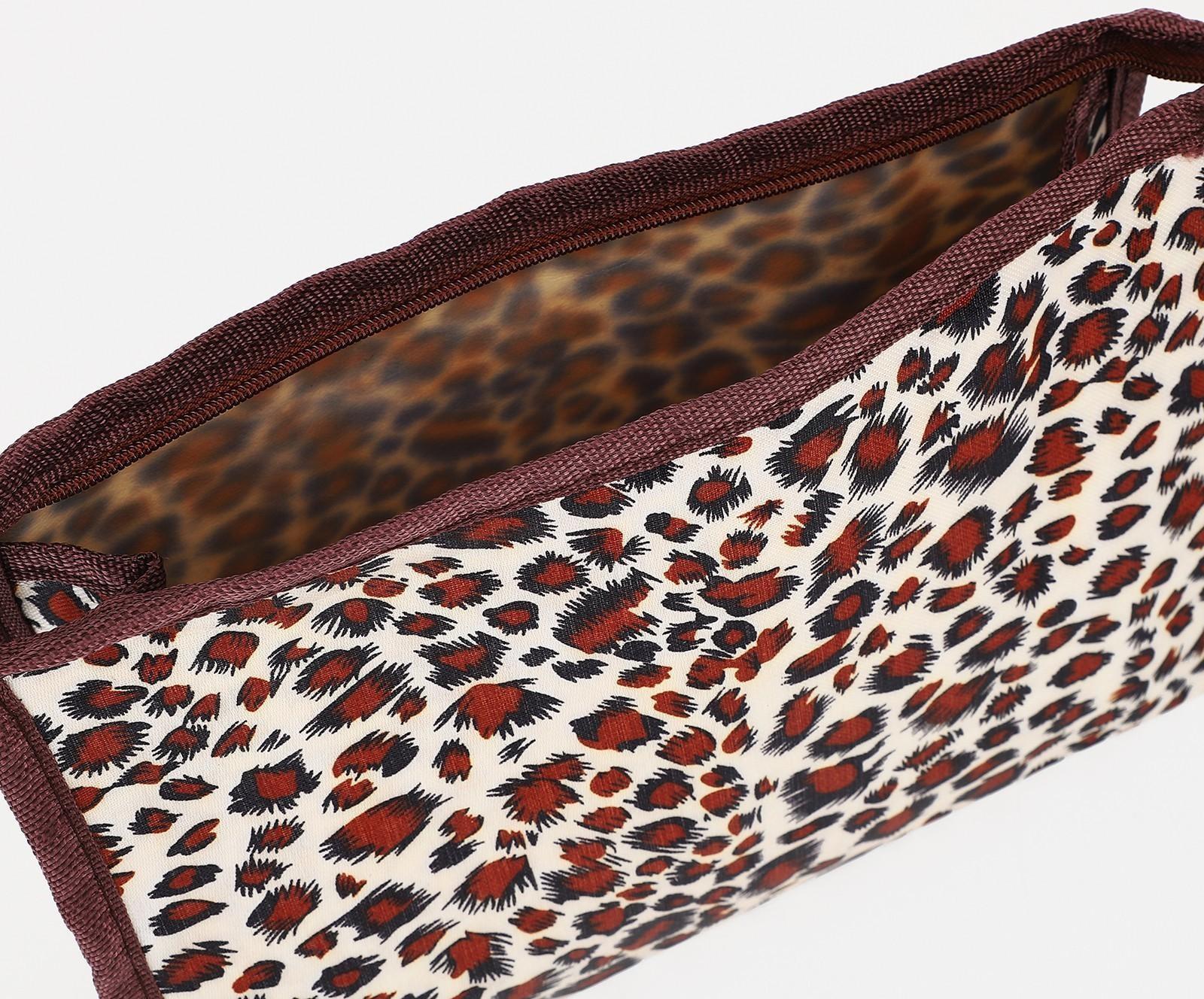 Косметичка на молнии, цвет коричневый