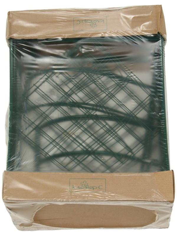 Арка садовая, с клумбами, 250 × 120 × 51 см, разборная, металл, зелёная