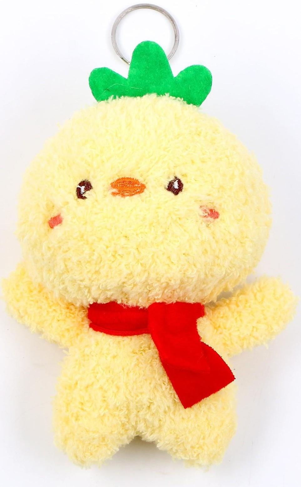 Мягкая игрушка «Утка», на брелоке, размер 14 см, цвет жёлтый