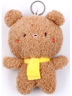 Мягкая игрушка «Медведь», на брелоке, размер 14 см, цвет коричневый