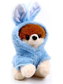 Мягкая игрушка «Собака», в костюме зайца, 18 см, цвет синий