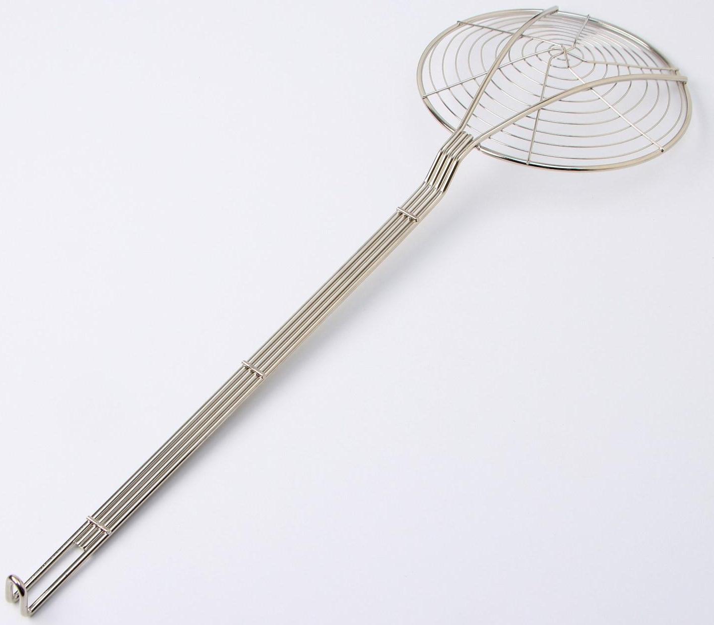 Шумовка для фритюра из нержавеющей стали, 62×20 см, толщина 3 мм, 201 марка стали, цвет серебряный