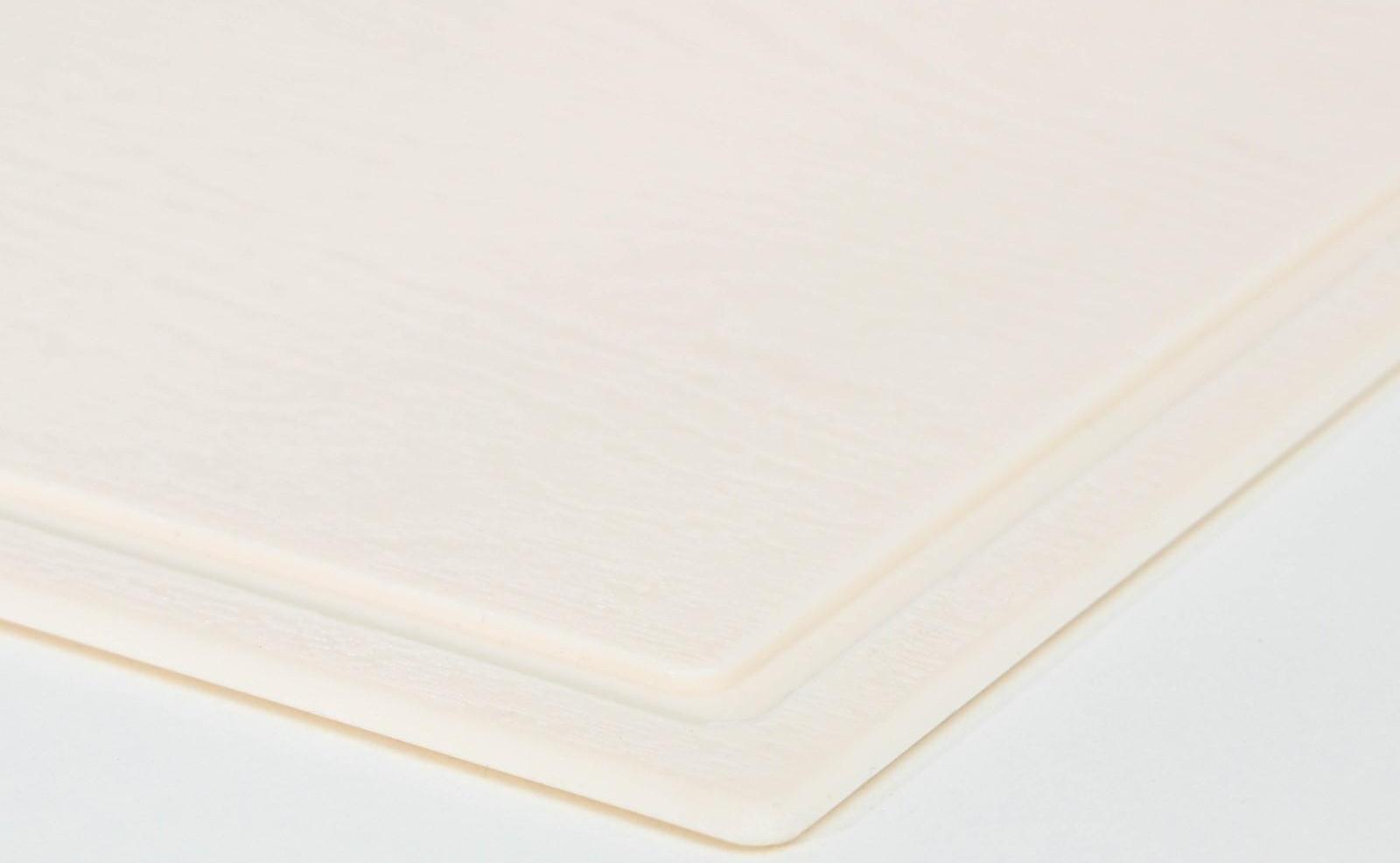 Доска разделочная, 33×23×0,6 см, трапеция, цвет слоновая кость