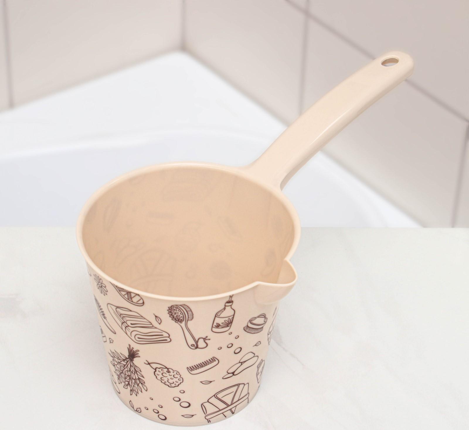 Ковш со сливом «Русская банька», 1,5 л, 33×16,5×15,5 см, цвет бежевый