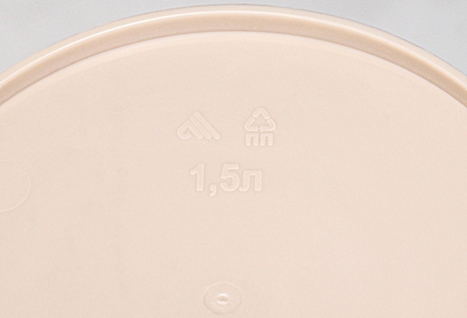 Ковш со сливом «Русская банька», 1,5 л, 33×16,5×15,5 см, цвет бежевый