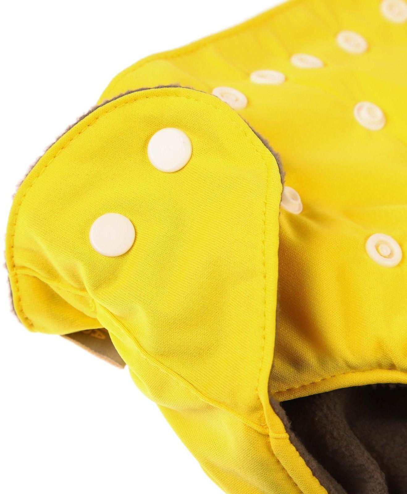 Трусики-подгузник, многоразовый, угольно-бамбуковая ткань, цвет желтый, от 0-36 мес.