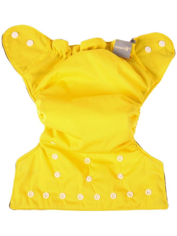 Трусики-подгузник, многоразовый, угольно-бамбуковая ткань, цвет желтый, от 0-36 мес.