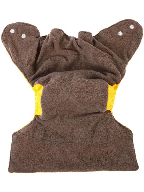 Трусики-подгузник, многоразовый, угольно-бамбуковая ткань, цвет желтый, от 0-36 мес.