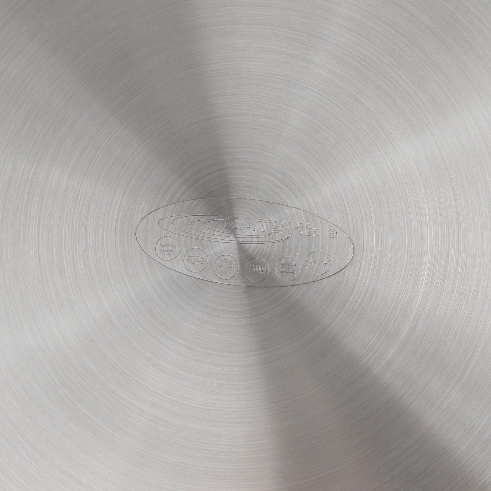 Сковорода «Общепит», d=40 см, толщина корпуса 0,8 мм, дно 3,5 мм, антипригарное покрытие, индукция, цвет металлик