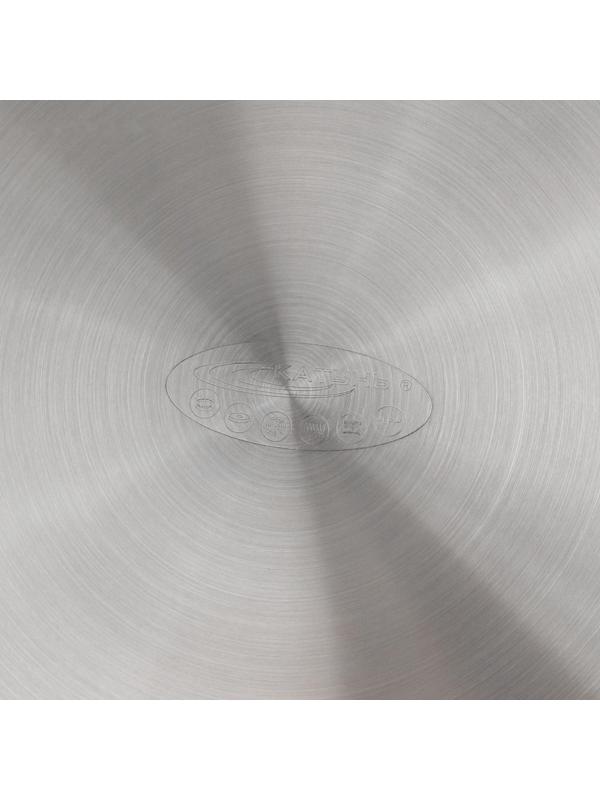 Сковорода «Общепит», d=40 см, толщина корпуса 0,8 мм, дно 3,5 мм, антипригарное покрытие, индукция, цвет металлик