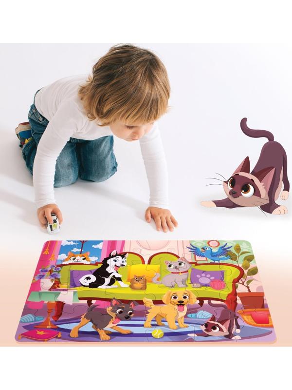 Мега-пазл «Милые питомцы», 24 детали