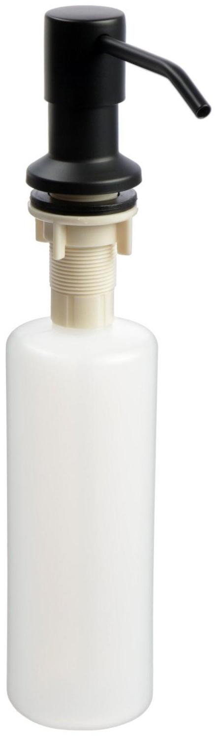 Дозатор для жидкого мыла Accoona A185F, 400 мл, врезной, черный/матовый