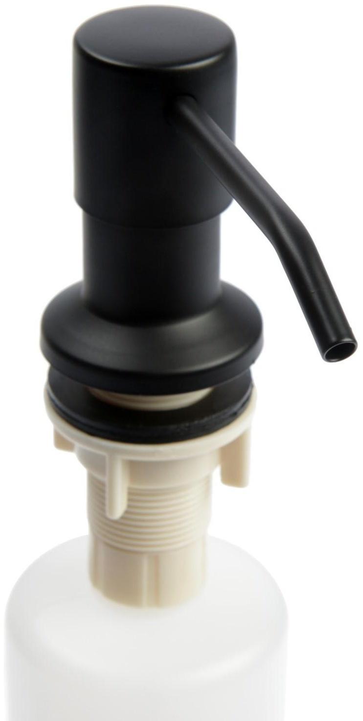 Дозатор для жидкого мыла Accoona A185F, 400 мл, врезной, черный/матовый