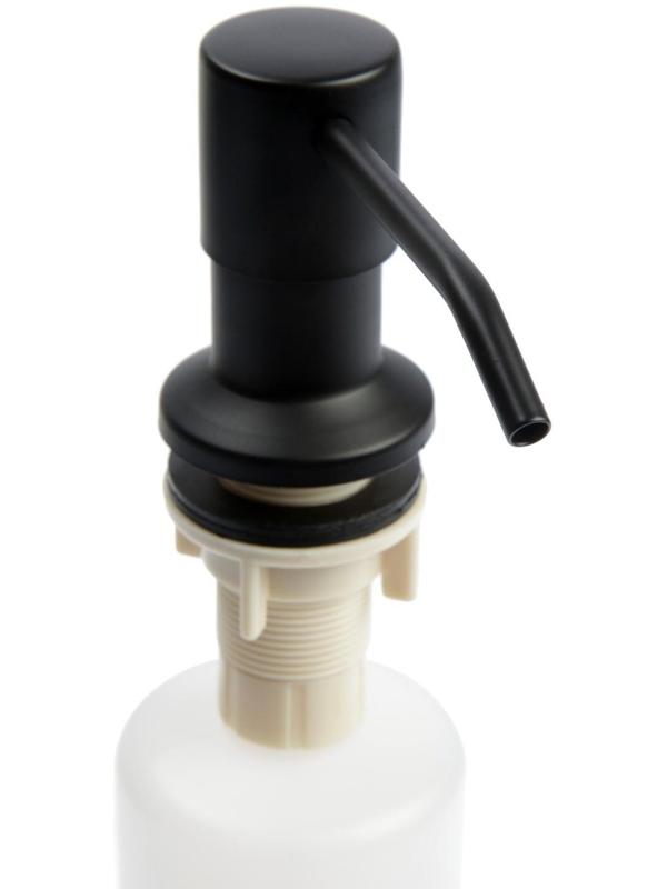 Дозатор для жидкого мыла Accoona A185F, 400 мл, врезной, черный/матовый