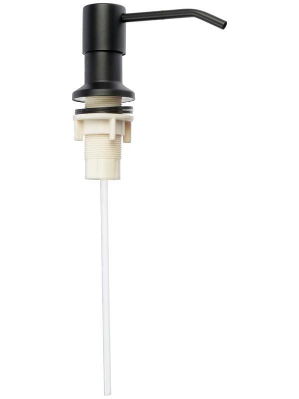 Дозатор для жидкого мыла Accoona A185F, 400 мл, врезной, черный/матовый