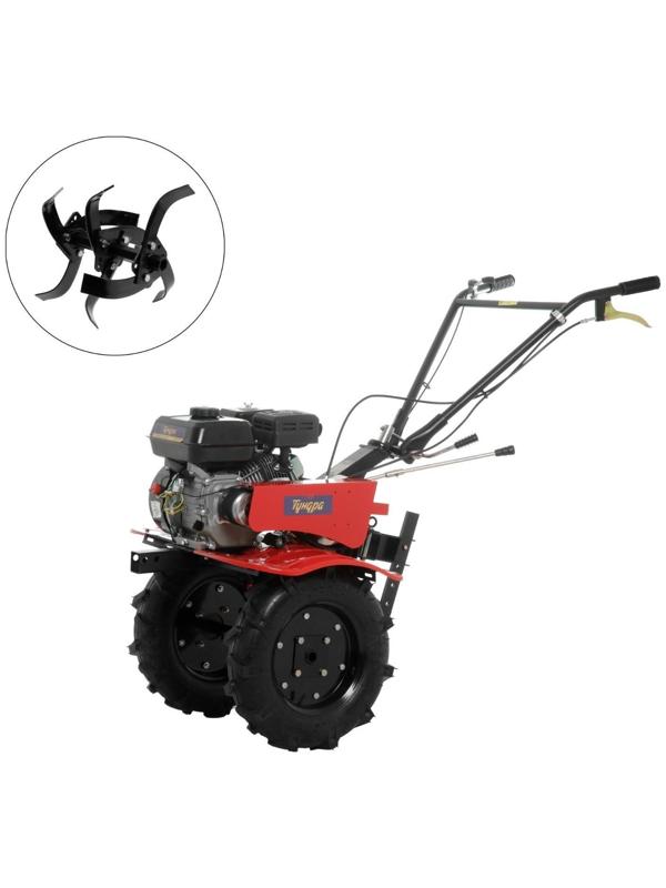 Мотоблок ТУНДРА, 7 л.с., чугунный редуктор, скорости 2/1, колеса 4.00-10