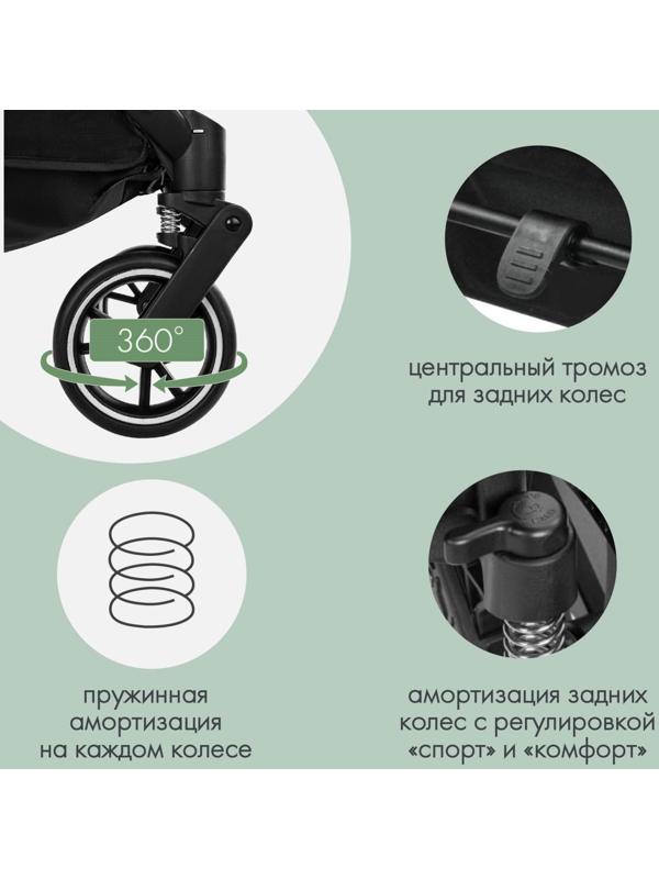 Коляска прогулочная Indigo ONYX, оливковый