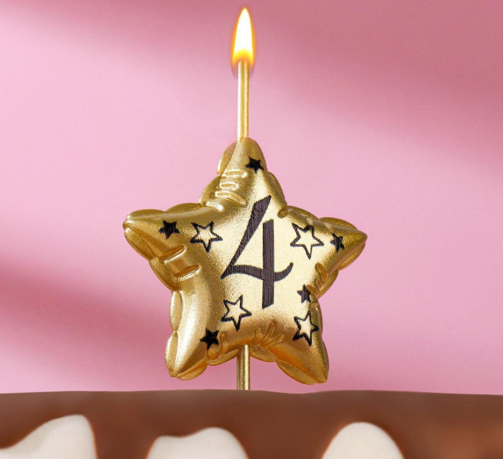 Свеча в торт на шпажке 