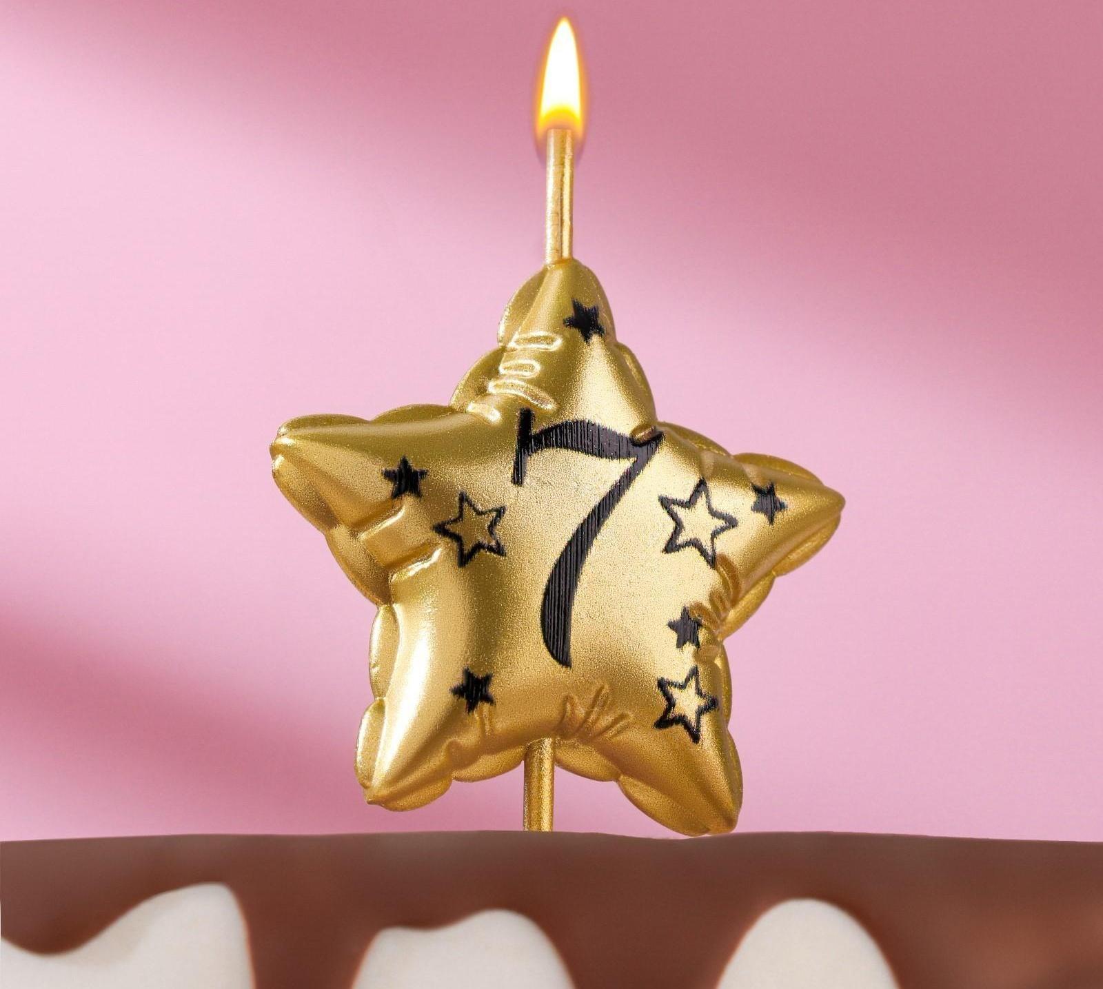 Свеча в торт на шпажке 