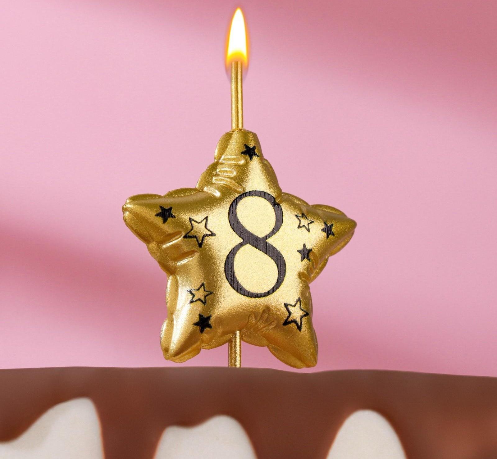 Свеча в торт на шпажке 