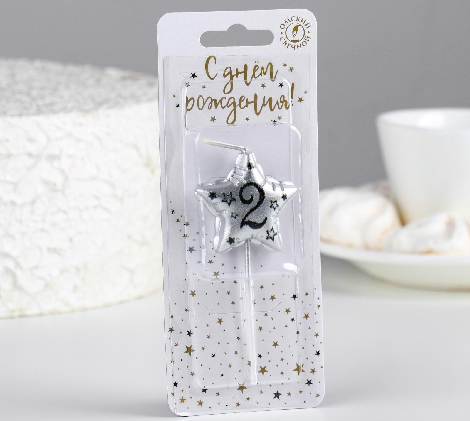 Свеча в торт на шпажке 