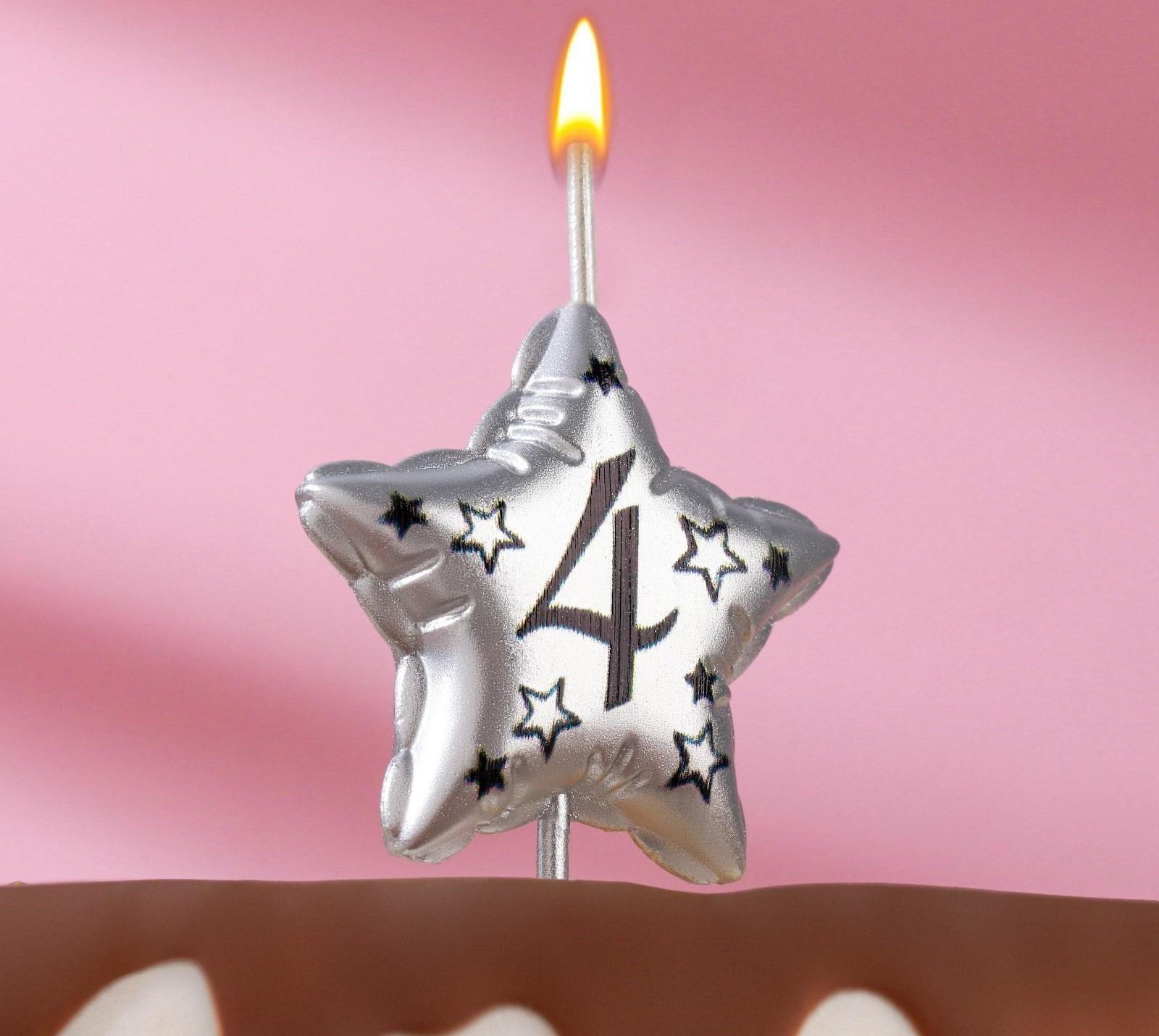 Свеча в торт на шпажке 