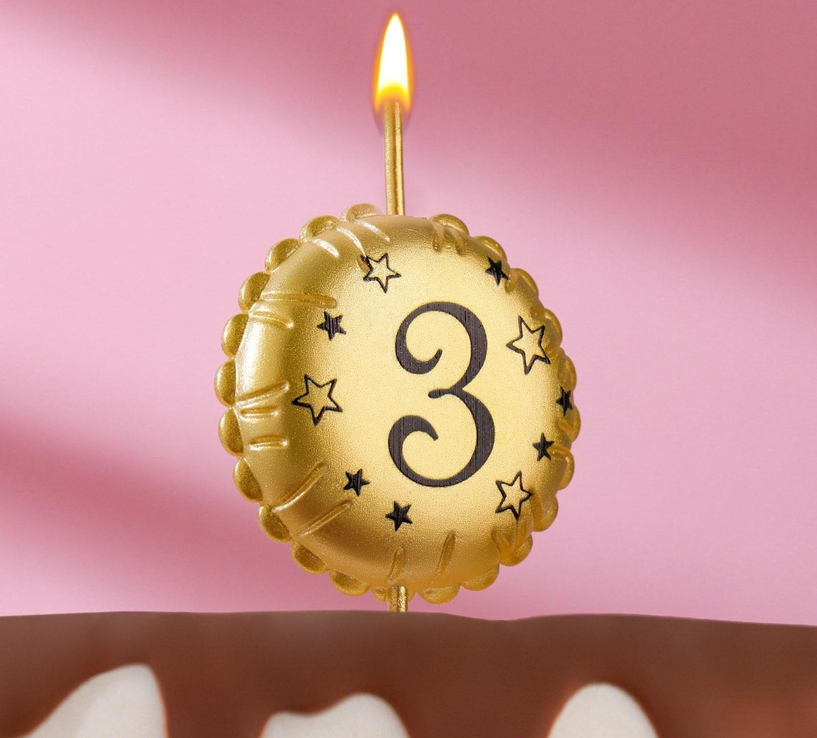 Свеча в торт на шпажке 