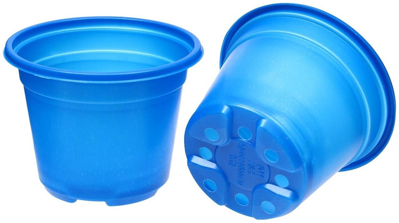 Горшок для рассады, 500 мл, d = 11 см, h = 8,5 см, МИКС