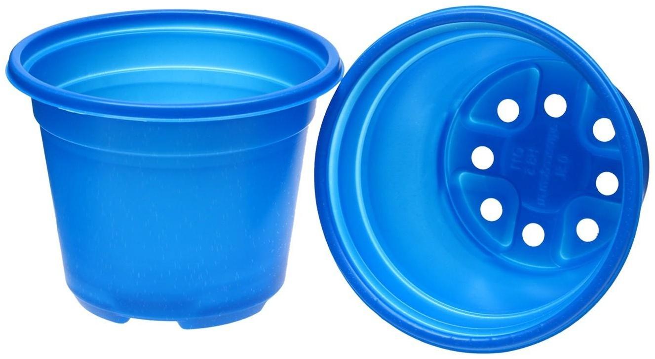 Горшок для рассады, 500 мл, d = 11 см, h = 8,5 см, МИКС