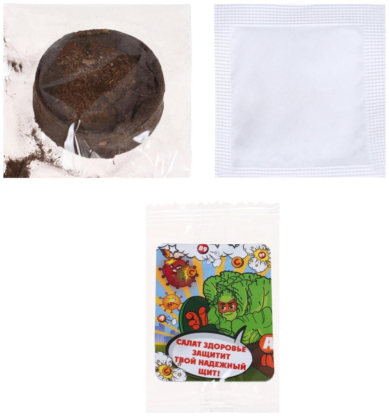 Набор для выращивания микрозелени «Натуральные герои», салат