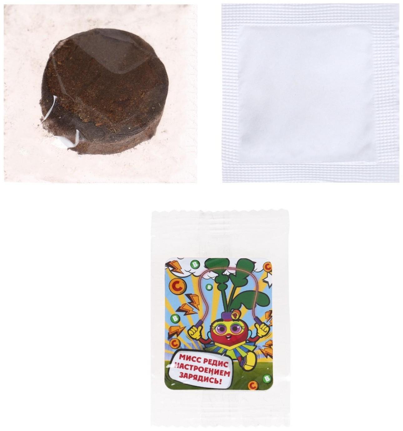 Набор для выращивания микрозелени «Натуральные герои», редис